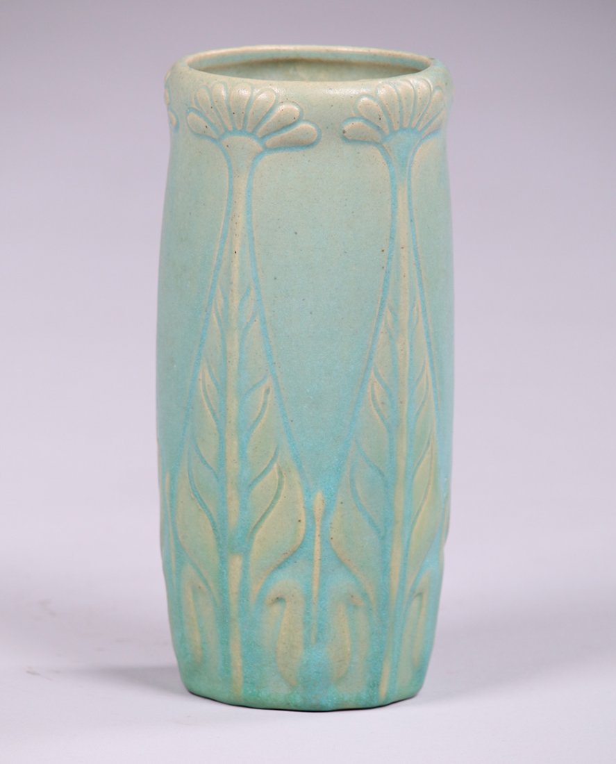 Van Briggle Matte Turquise Vase #661 (1 of 3)