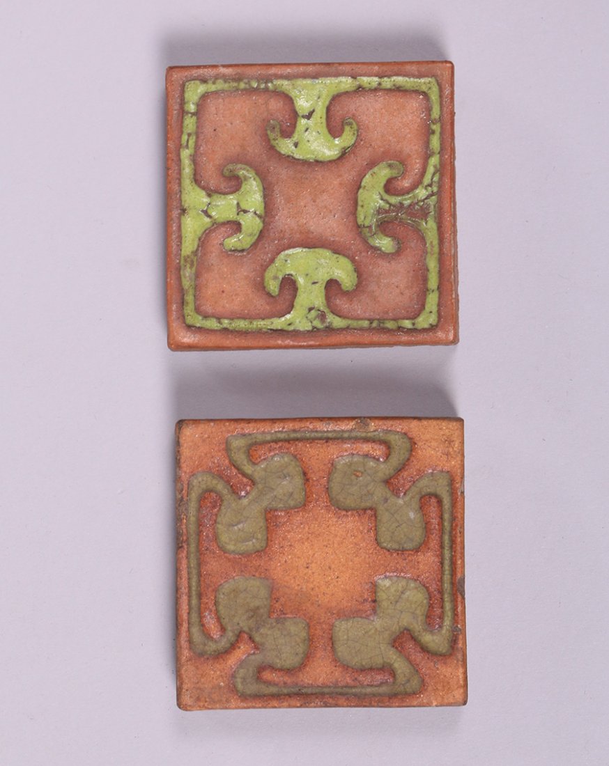 2 Batchelder Small Square Tiles (1 of 2)