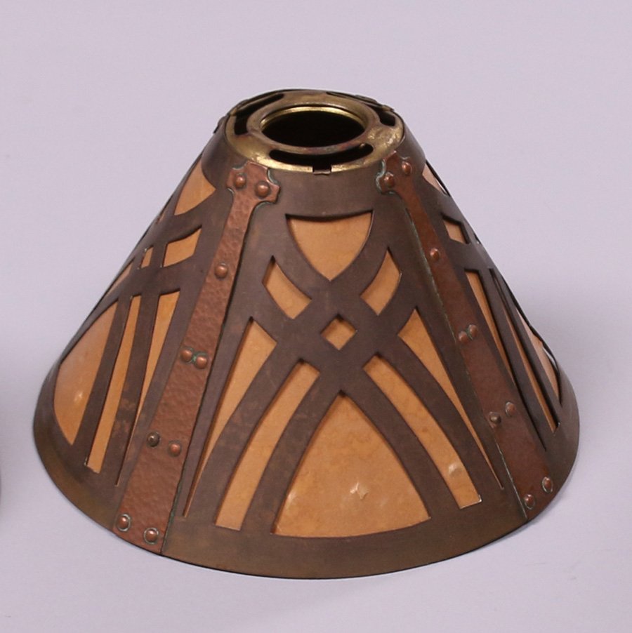 4 Arts & Crafts Hammered Copper & Brass Shades (1 of 3)