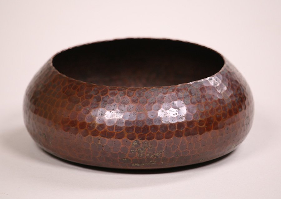 Roycroft Hammered Copper Closed Bowl (1 of 3)