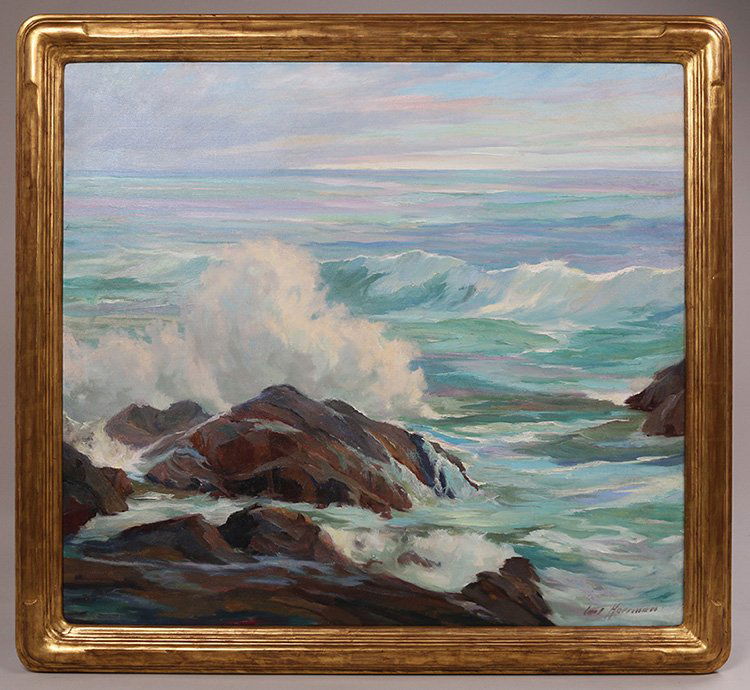 Carl Hoerman CA Painting "The Breakers" (1 of 4)