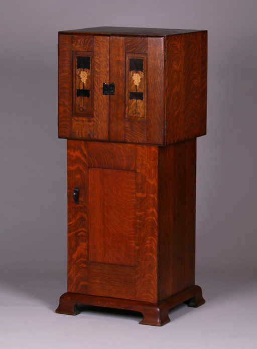 Rare Gustav Stickley Harvey Ellis Inlaid Cabinet On Liveauctioneers