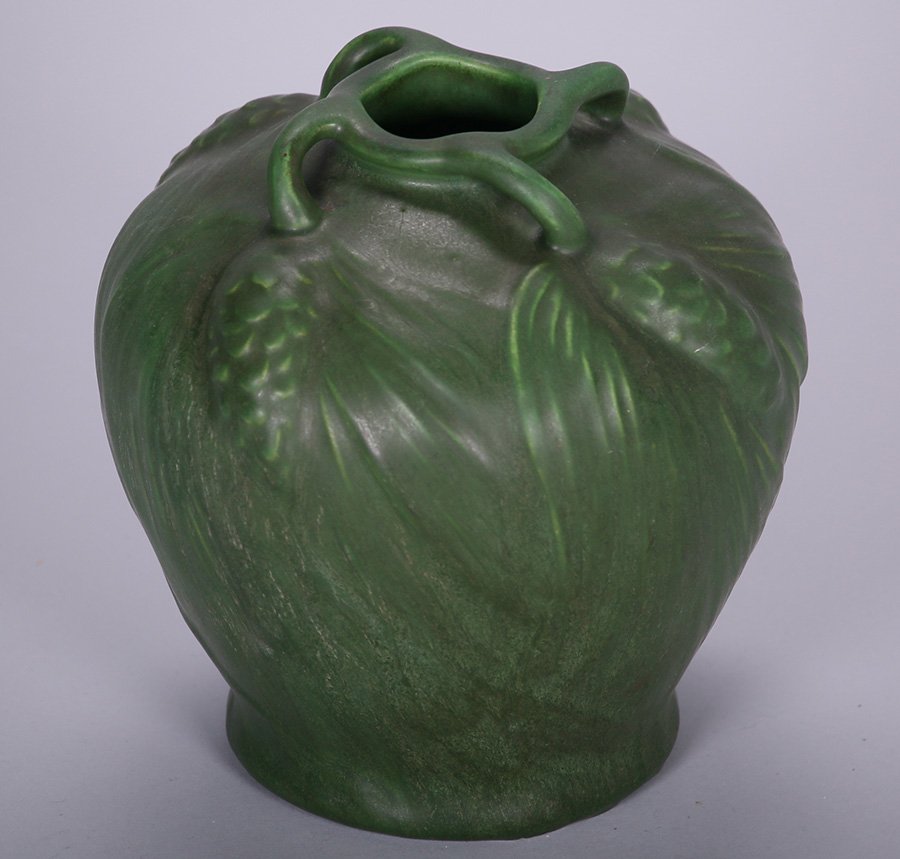 Owens Matte Green 4-Handle Vase (1 of 4)