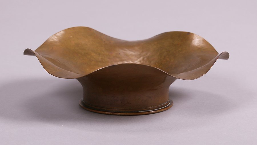 Dirk van Erp Hammered Brass Shell Casing Bowl (1 of 2)