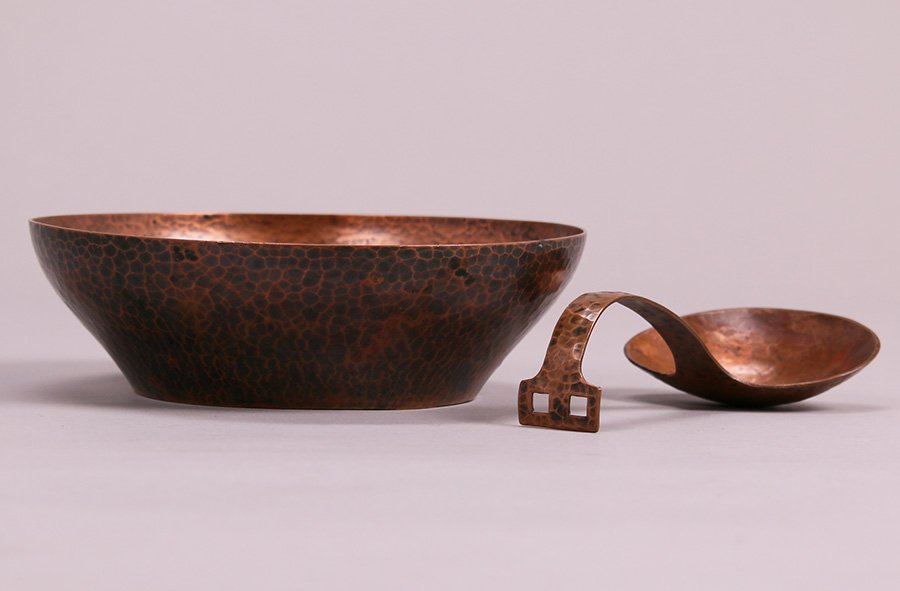 Early Roycroft Nut Bowl & Cutout Spoon (1 of 5)