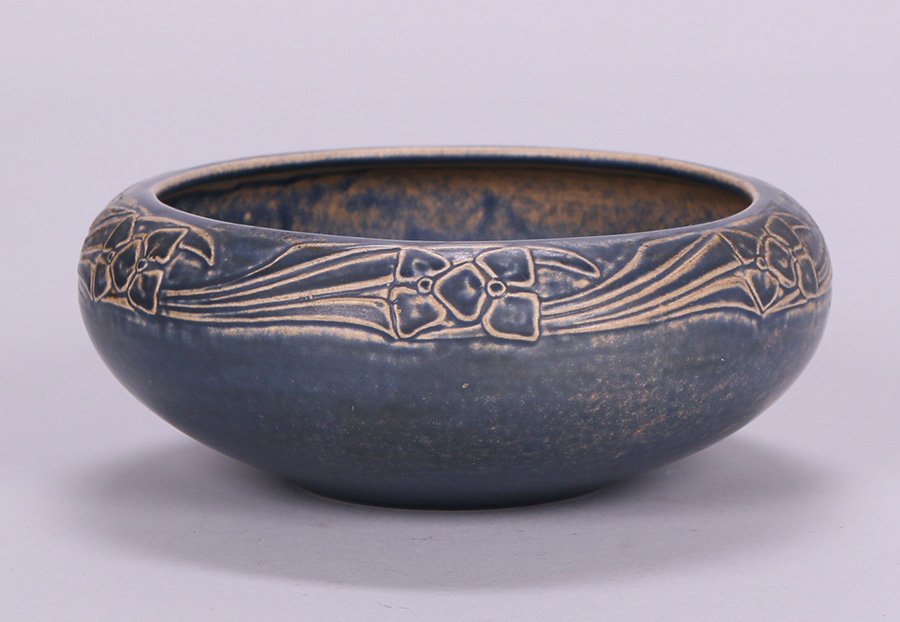 Rookwood 1922 Matte Grey Bowl Owned by Andy Warhol (1 of 4)