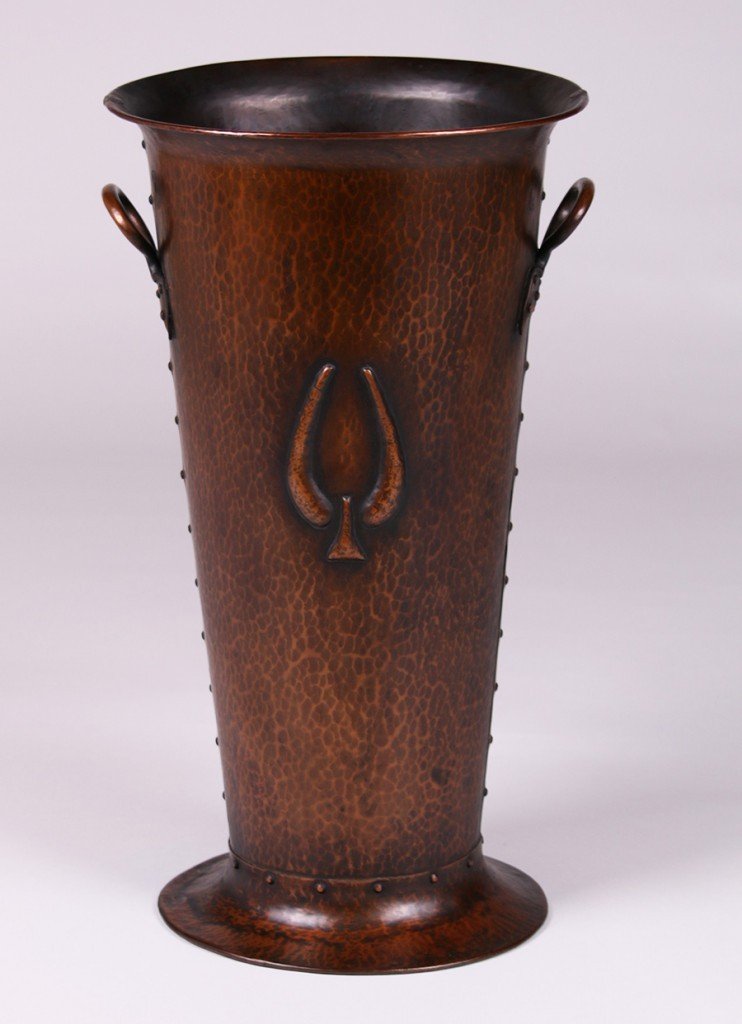 Gustav Stickley Hammered Copper Umbrella Stand (1 of 3)