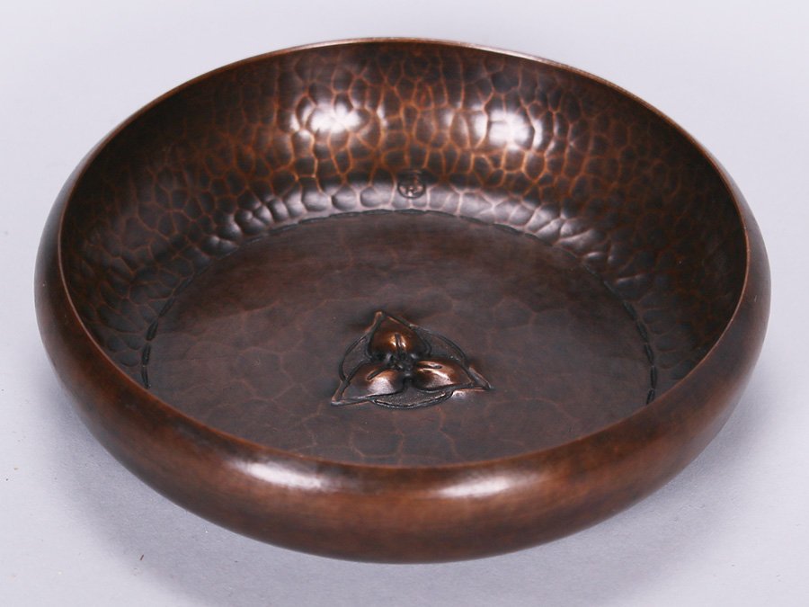 Roycroft Hammered Copper Small Nut Bowl (1 of 3)