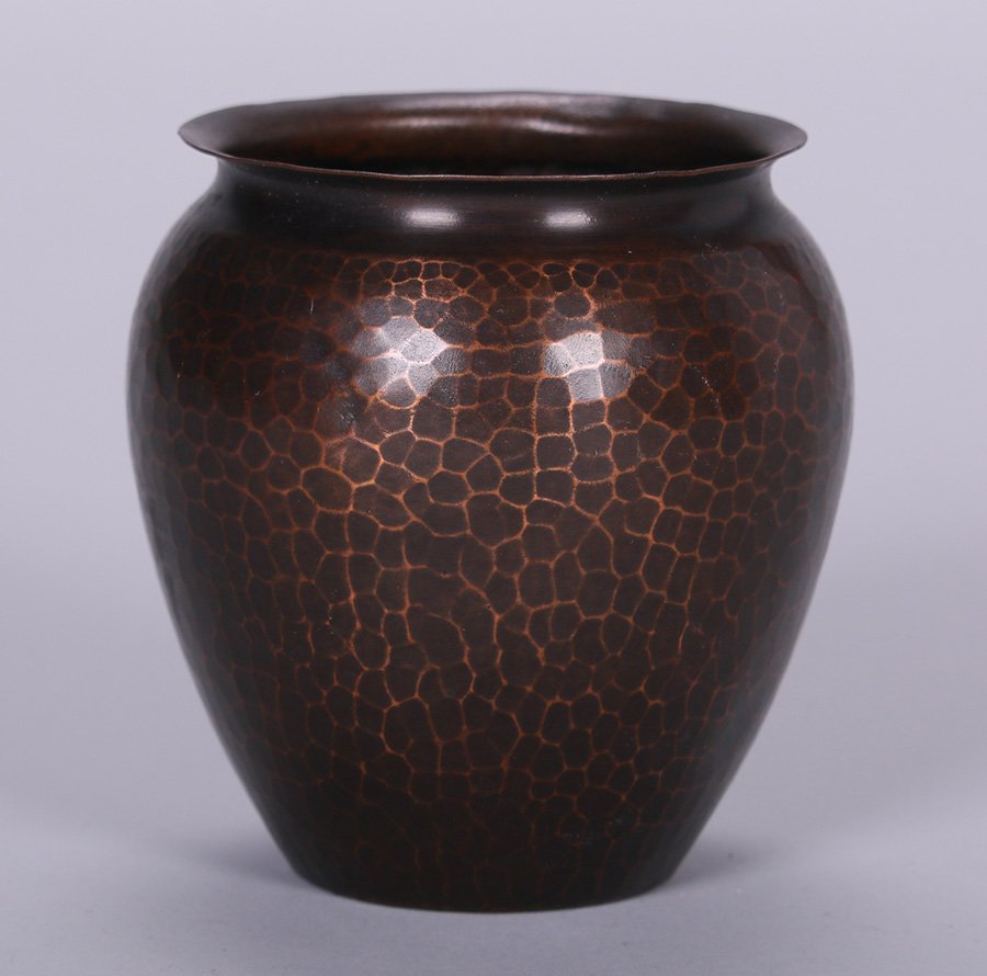 Roycroft Hammered Copper Bulbous Vase (1 of 3)