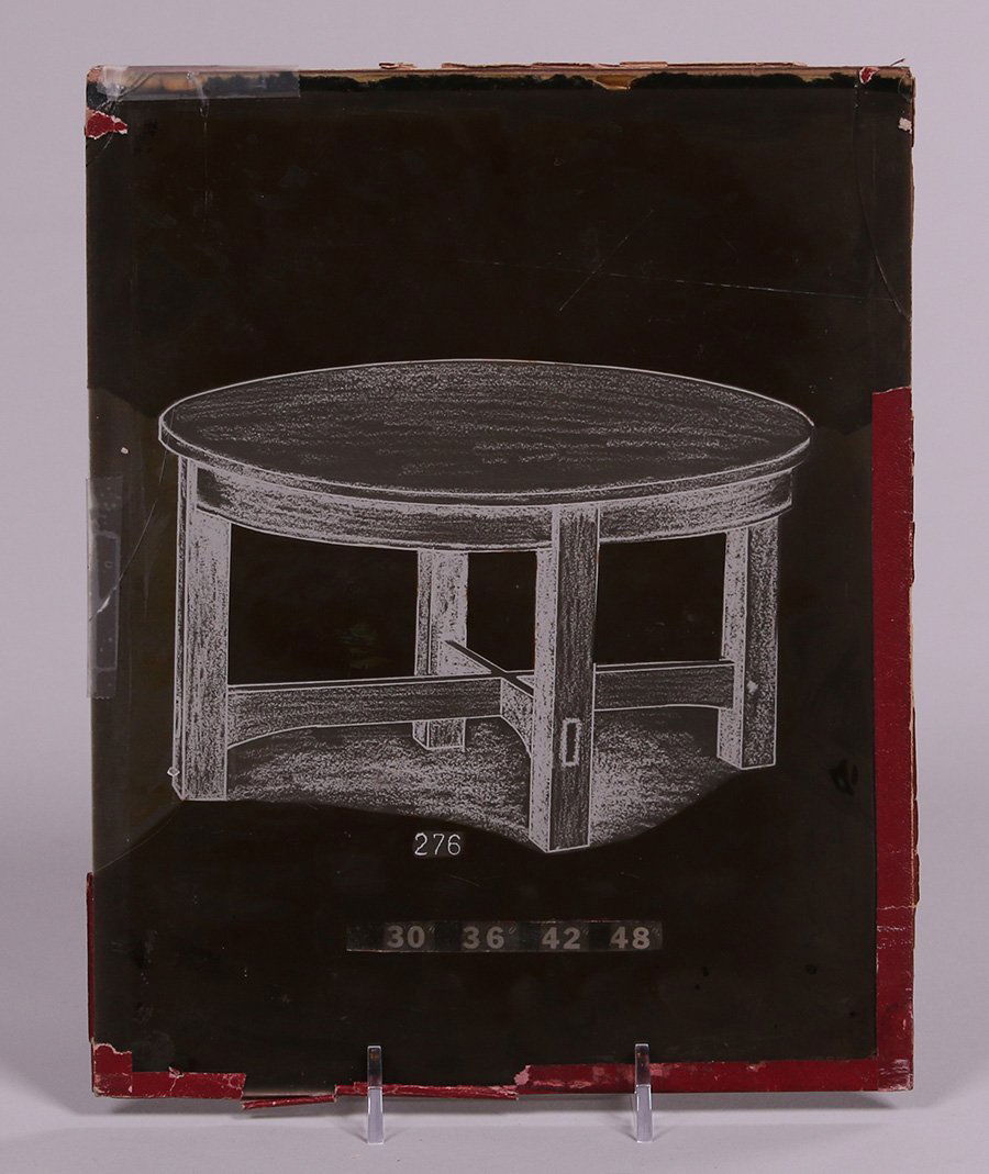 Lot of Original JM Young Glass Plate Negatives: Lot of original JM Young glass plate negatives used for an original JM Young Furniture Co catalog. Approximately 30 plates. 8" x 10" each. 5% of this lot will benefit The Dirk van Erp Foundation. We b