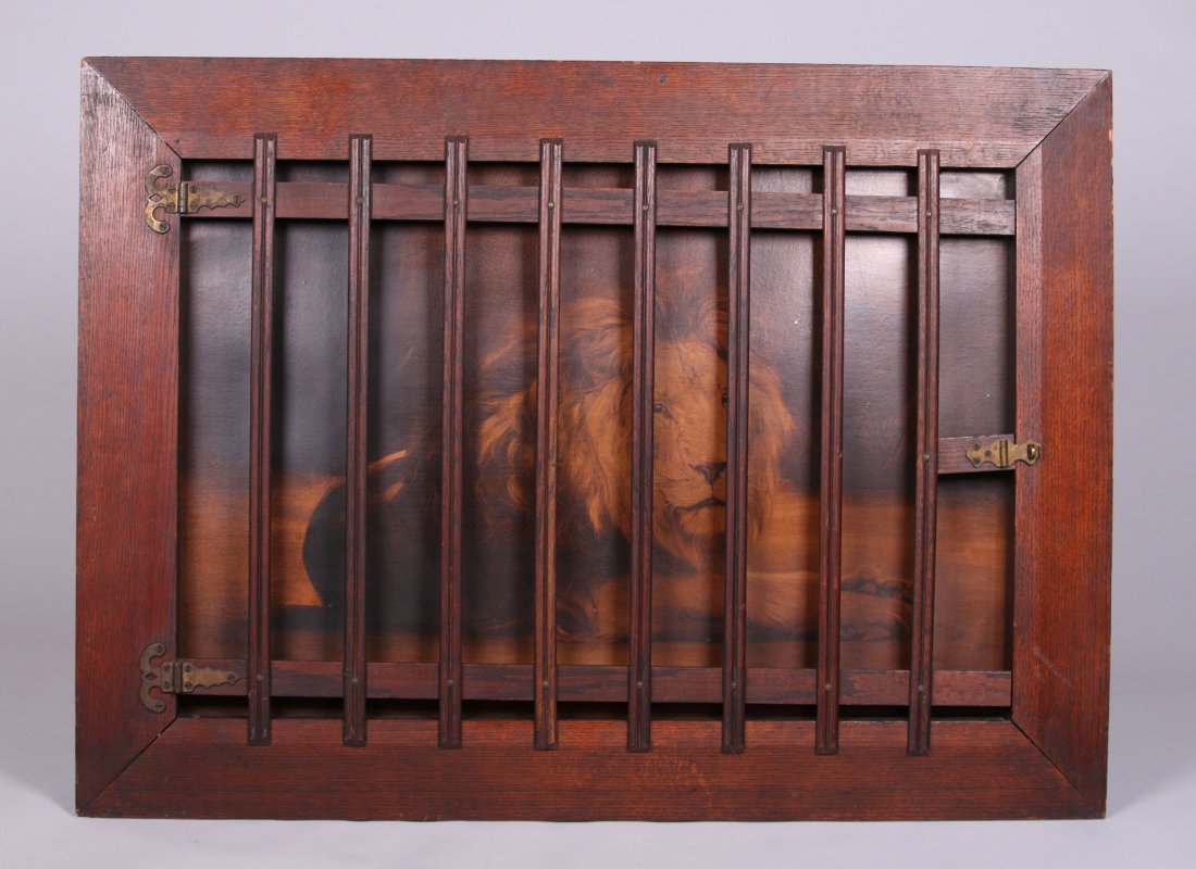Shop of the Crafters Framed Caged Lion Print (1 of 3)