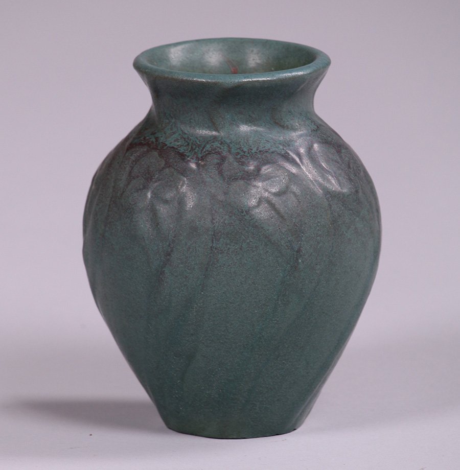 Van Briggle Matte Blue Vase c1907-1908 (1 of 3)