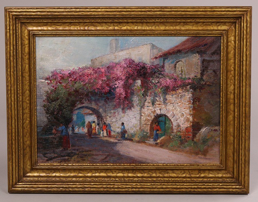 Arthur Best Painting of a Southwest or Mexican Village (1 of 3)