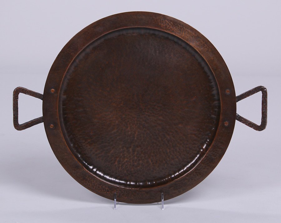 Benedict Studios Hammered Copper Two-Handled Tray (1 of 2)