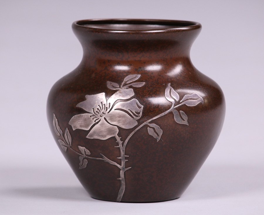 Heintz Sterling on Bronze Vase (1 of 3)