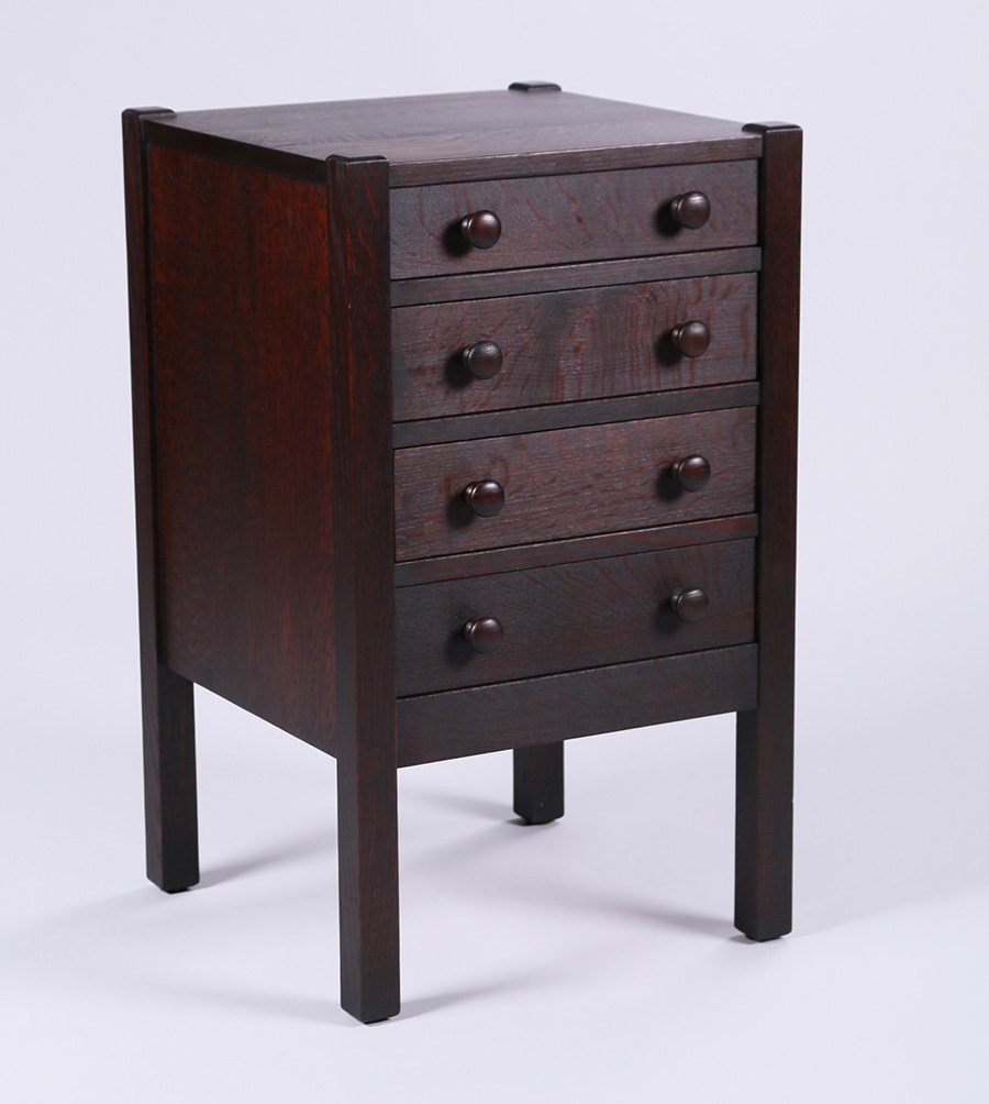 Contemporary Gustav Stickley 4-Drawer Nightstand (1 of 3)