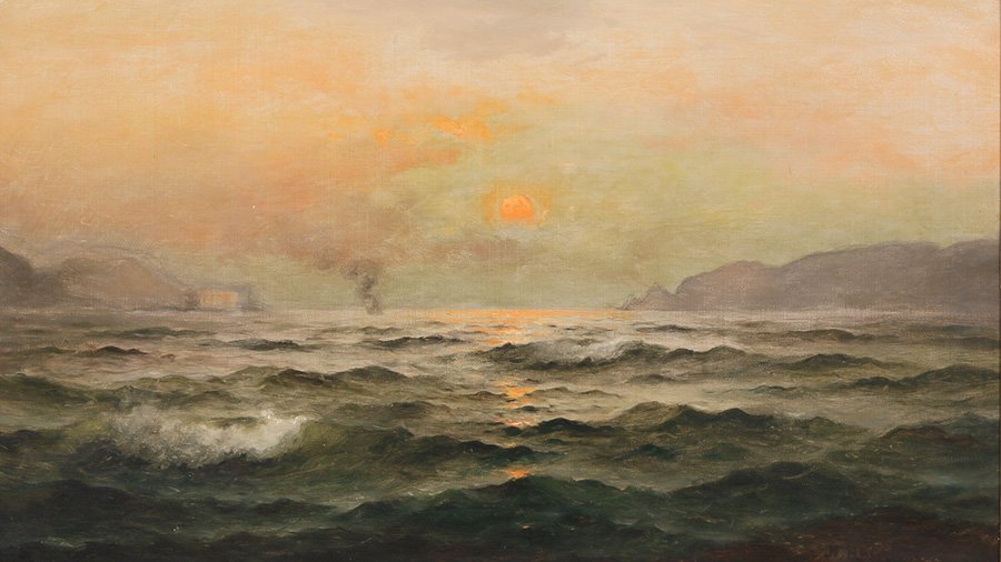 Nels Hagerup Painting of SF Golden Gate c1910 (1 of 5)