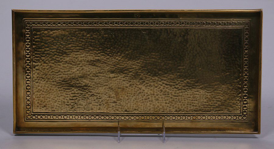 Keswick School of Industrial Art Hammered Brass Tray (1 of 3)