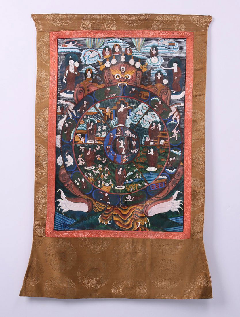 Antique Tibetan Tanka Wall Hanging (1 of 3)