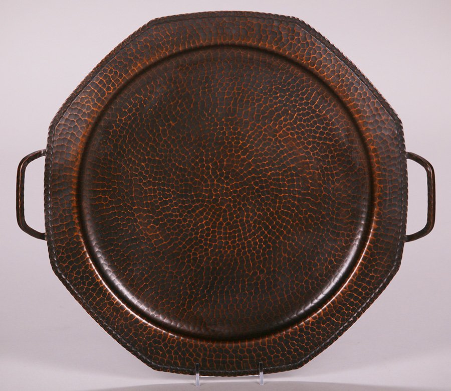 Large Roycroft Hammered Copper Two-Handled Tray (1 of 3)