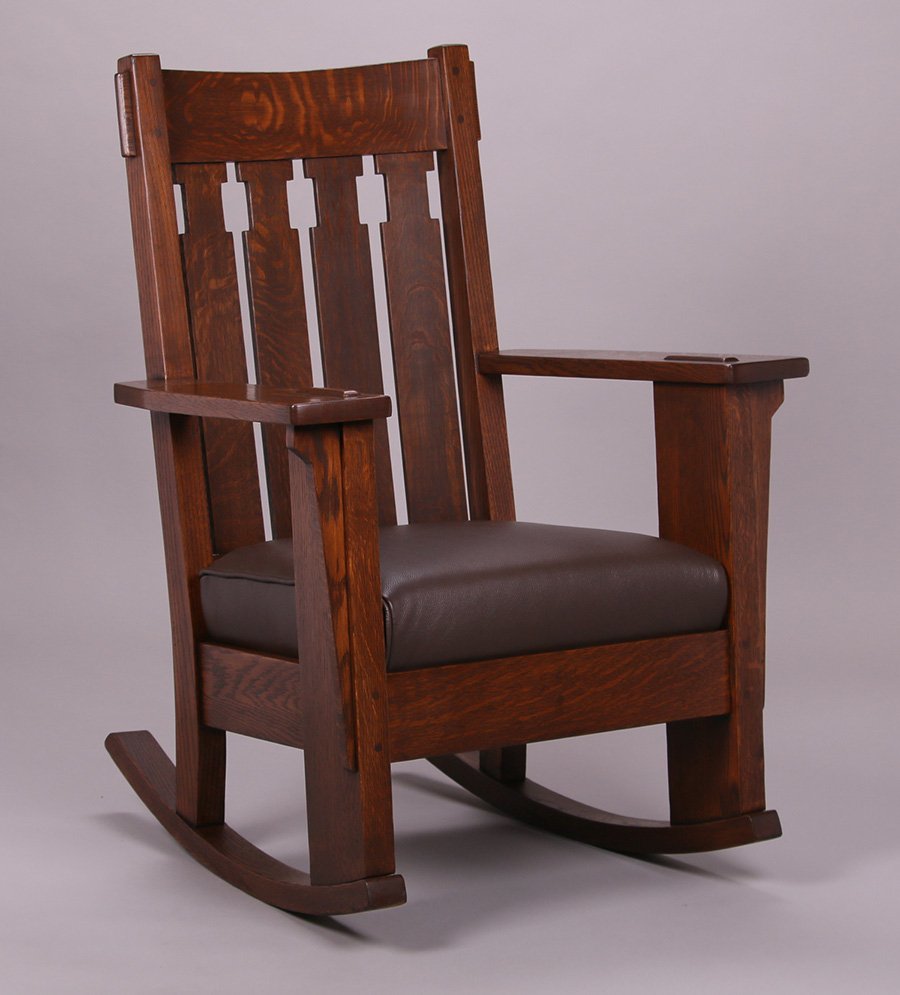 Charles Stickley Tallback Rocker (1 of 3)