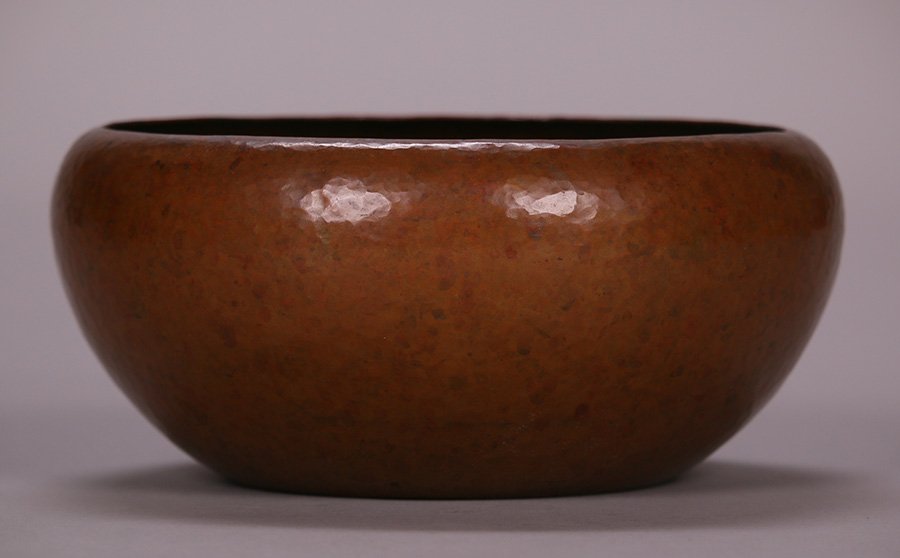 Signed Hammered Copper Bowl c1910-1920 (1 of 3)