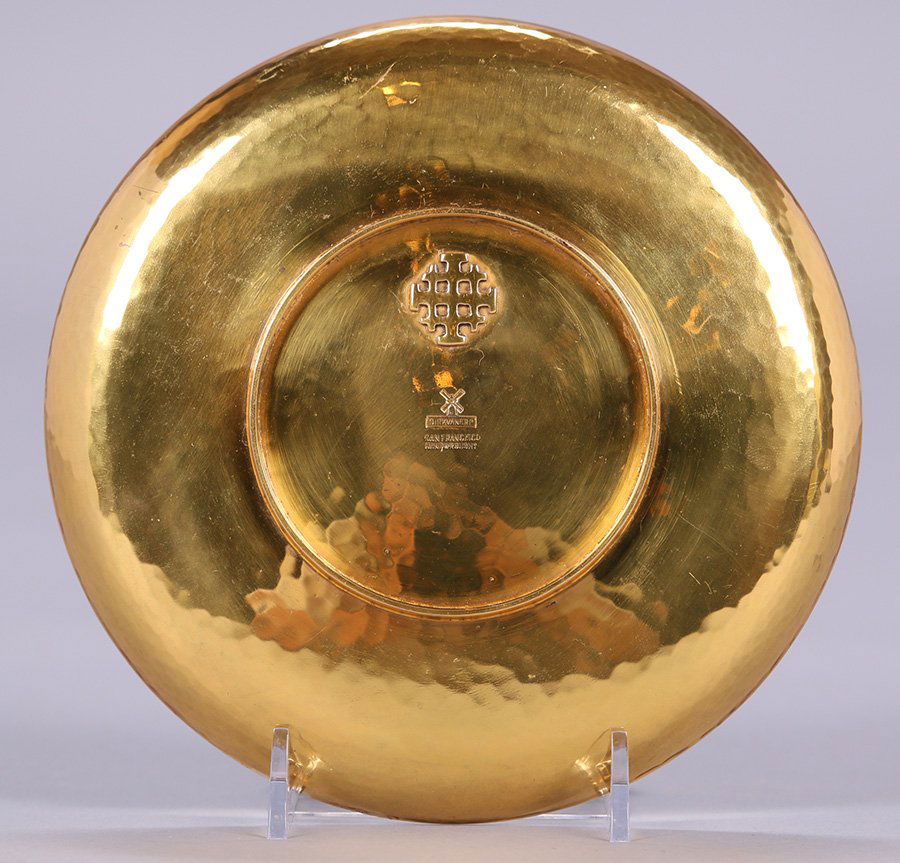 Dirk van Erp Hammered Copper Ecclesiastical Dish (1 of 3)