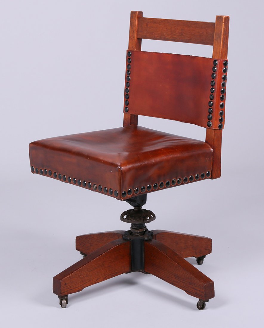 Gustav Stickley Swivel Chair (1 of 3)