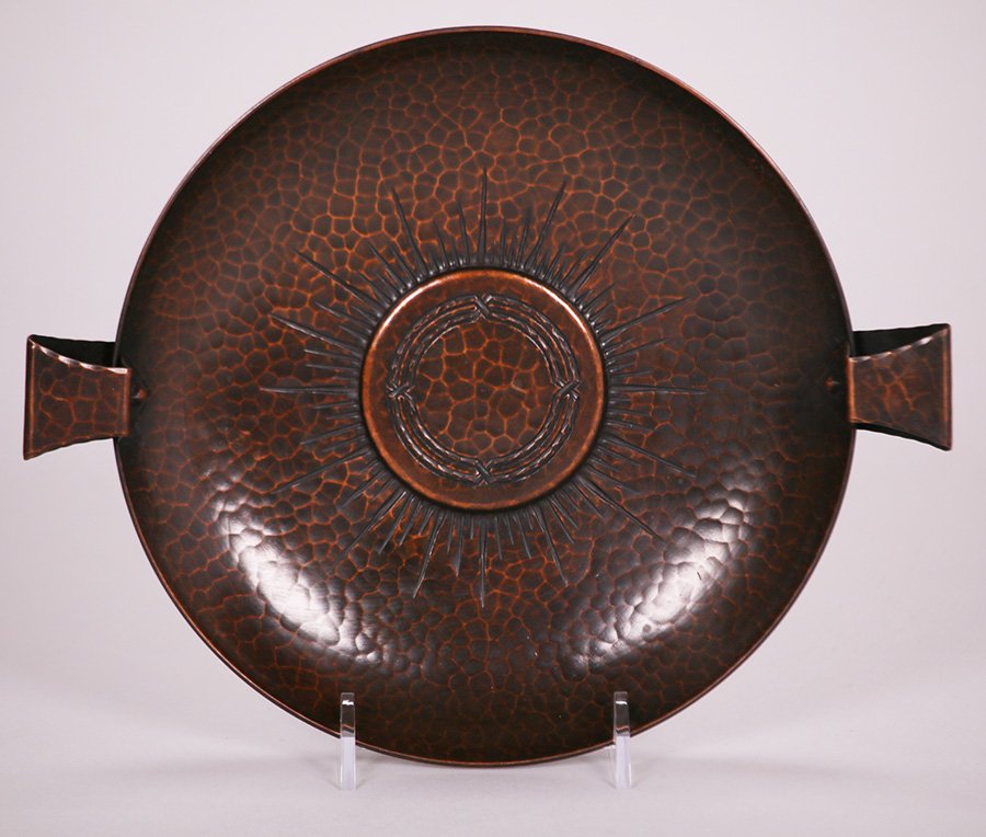 Roycroft Hammered Copper Two-Handled Bowl (1 of 2)