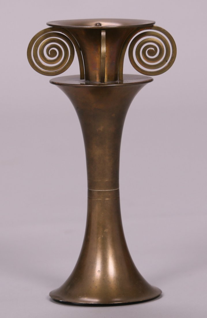 Vienna Secessionist Brass Vase c1900-1905 (1 of 1)
