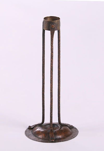 Arts & Crafts Hammered Copper Bud Vase (1 of 2)