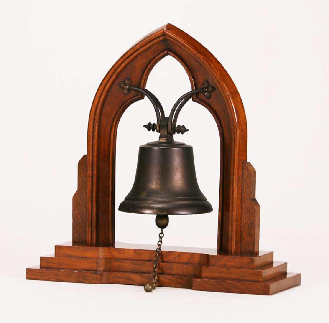 Arts & Crafts Gothic Oak Bell c1910 (1 of 3)