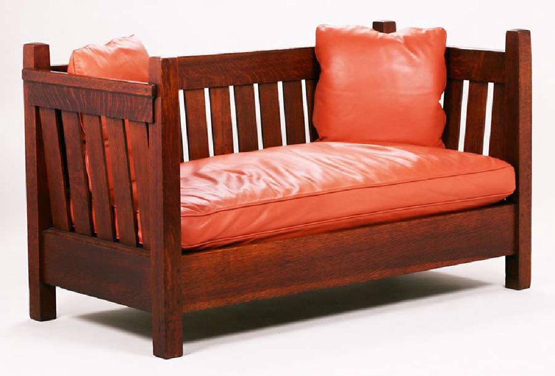 Gustav Stickley Crib Settle #173 (1 of 3)