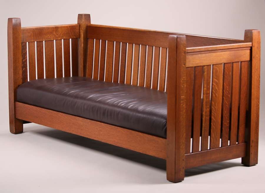 L&JG Stickley #223 Evenarm Settle 84"w (1 of 2)