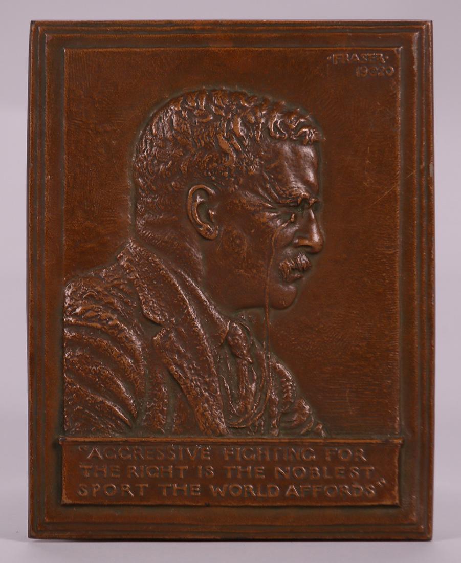 James Earl Fraser Bronze Plaque of Theodore Roosevelt (1 of 5)