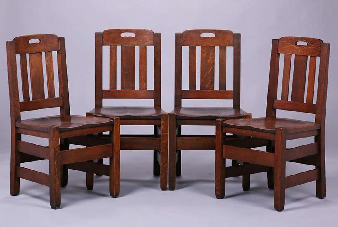 Set of 4 Stickley Brothers Dining Chairs (1 of 6)