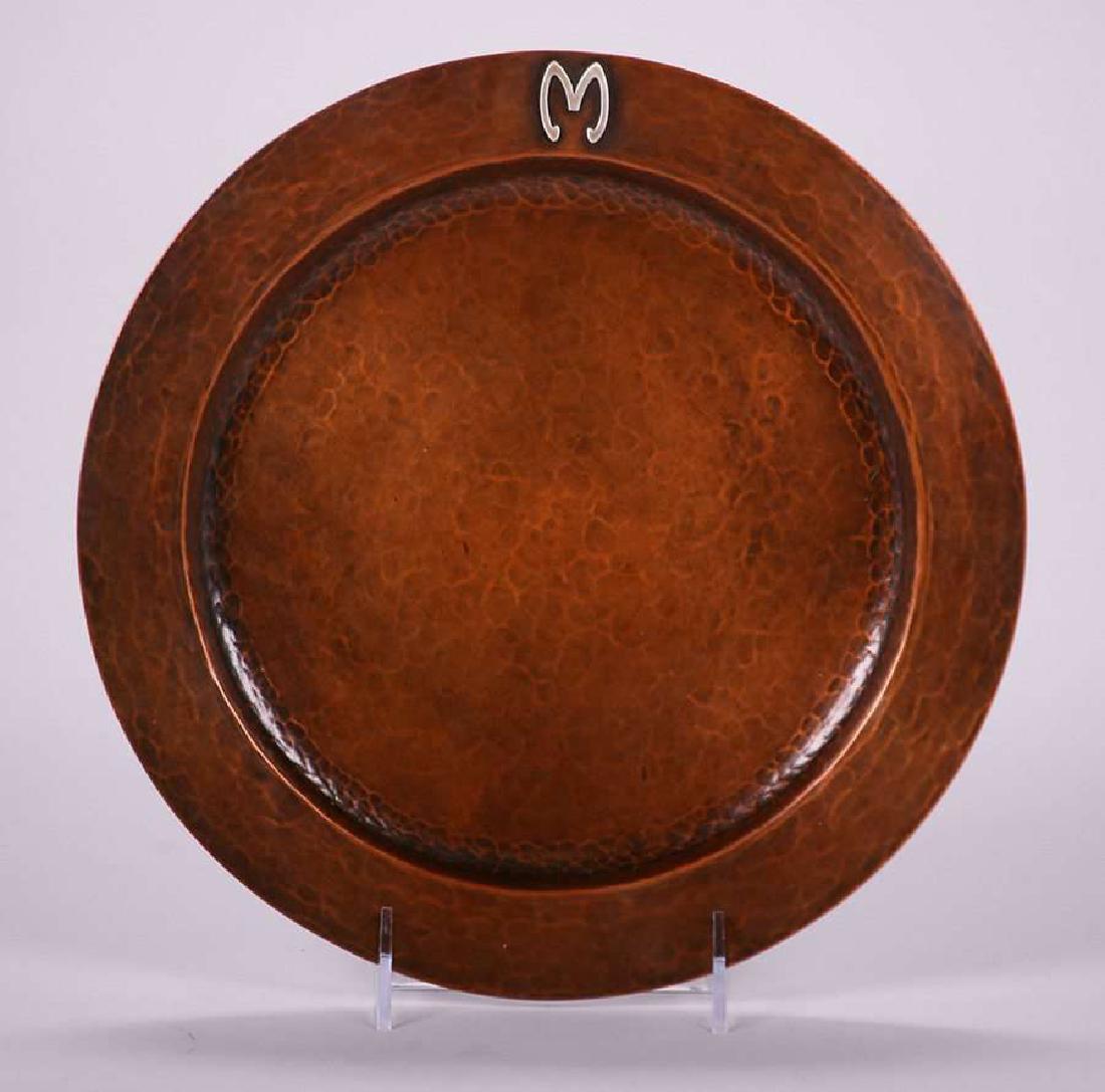 Kalo Hammered Copper Round Tray (1 of 2)
