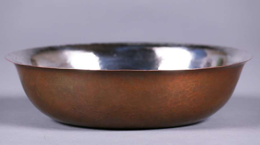 Gebelein Hammered Copper Silver-Lined Bowl (1 of 4)