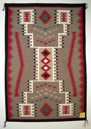Navajo Storm Pattern Rug by Henry Dickens, Contemporary: Storm pattern - Gap Area style - by Henry Dickens, Ganado, AZ. Dimensions: 40 in. wide x 58 in. long.