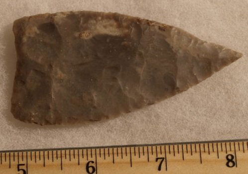 Central Texas Kinney Knife Stermer: estate of John Koehler personally field collected by Mr. Koehler in 1940's - 1950's. This point has been inspected and deemed authentic and typed by Ben Stermer of Western Typology. The point is not p