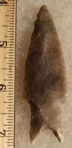 Central Texas Pedernales point Stermer: estate of John Koehler personally field collected by Mr. Koehler in 1940's - 1950's. This point has been inspected and deemed authentic and typed by Ben Stermer of Western Typology. The point is not p