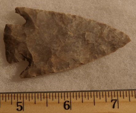 Central Texas San Jacinto point Stermer: estate of John Koehler personally field collected by Mr. Koehler in 1940's - 1950's. This point has been inspected and deemed authentic and typed by Ben Stermer of Western Typology. The point is not p