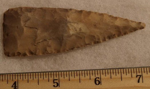 Central Texas Friday knife Stermer: estate of John Koehler personally field collected by Mr. Koehler in 1940's - 1950's. This point has been inspected and deemed authentic and typed by Ben Stermer of Western Typology. The point is not p