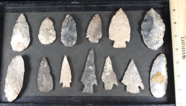 Central Texas 13 points Stermer, Pedernales: Central Texas 13 points along with San Jacintos, Pedernales and others. Estate of John Koehler personally field collected by Mr. Koehler in 1940's - 1950's. This point has been inspected and deemed au
