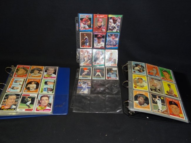 175 MLB baseball cards, 13 signed: Approximately 175 baseball cards, an album of 13 signed baseball cards, personally obtained directly from the players. Autographed cards include; Steve Lake, Von Hayes, Ricky Jordan, Del Unser, Todd F