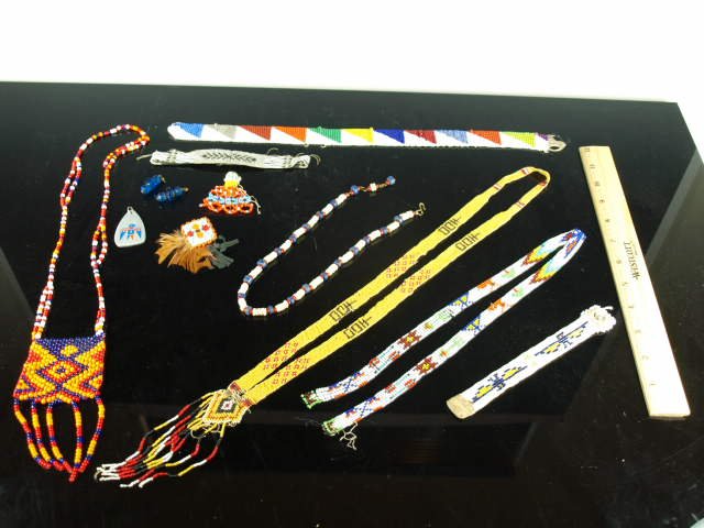 Frame of Native American beadwork: A selection of Native American 1940's-1960's beadwork pieces