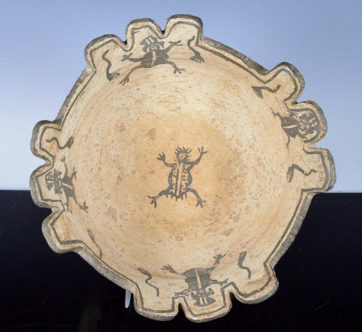 Zuni Polychrome Ceremonial Kiva Bowl: Culture: Native American Tribe: Zuni Pueblo Date: Ca. 1900