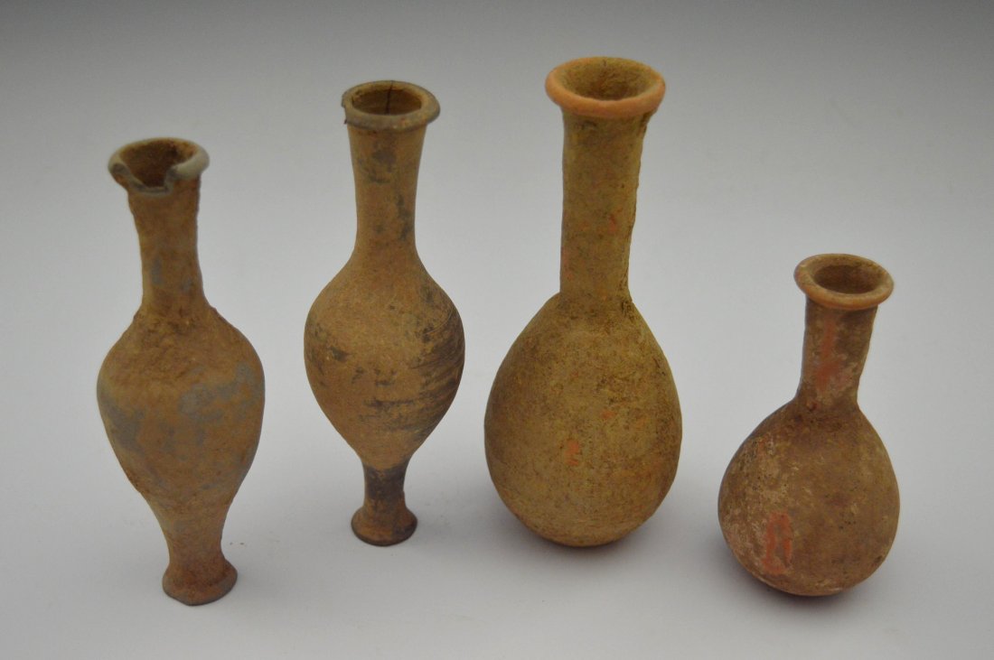 Four Roman ceramic vases / vials (1 of 2)