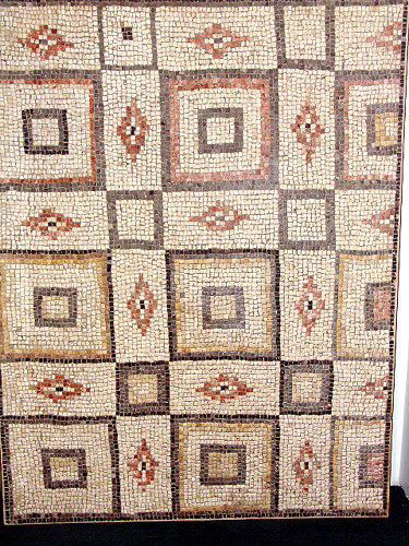 Giant Roman Mosaic Floor Panel w/ table base (1 of 4)