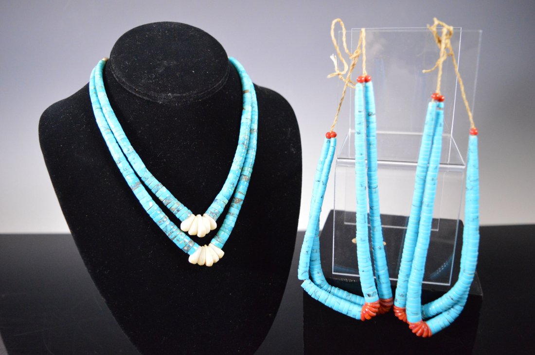 Lot of 3 Pairs of Jaclas, Santo Domingo Pueblo (1 of 4)